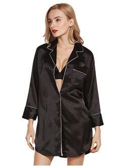 اشتري Women Silk Satin Nightdress Sleepwear في الامارات