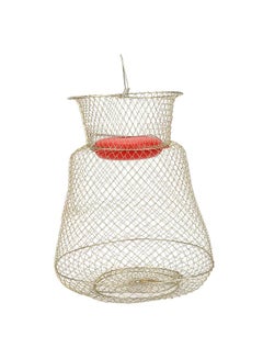 Buy Stainless Steel Foldable Round Portable Fish Shrimp Basket Fishing Net Cage with Floating BowlDiameter 33cm(S) in Saudi Arabia