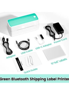 Buy 241 Bluetooth Thermal Label Printer Wireless Small Shipping Label Printer 4X6 Compatible with iPhone Android Mac Window in UAE