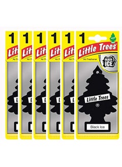 Buy Little Trees Air Freshener Tree Black Ice Fragrance For Car Home Boat Caravan - Six Pack in UAE