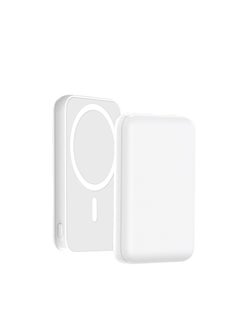 اشتري Fast Magnetic Portable Power Bank Charger for Apple iPhone 12/13 series 5000mah white في الامارات