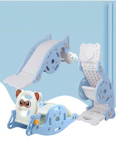 Buy 3 in 1 Toddler Rocking Chair Horses For Both Indoors, Outdoor, Blue in Saudi Arabia