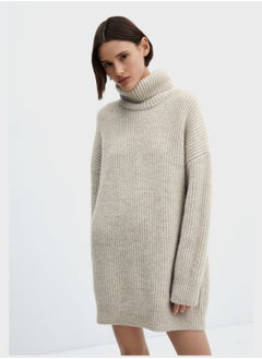 Buy Turtleneck Ribbed Dress in UAE