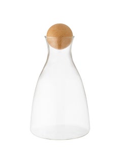 Buy Glass Jug For Water And Juice With Wooden Stopper 1.8 Litres in Saudi Arabia