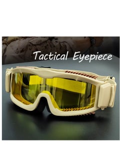Buy SandProof Tactical Eyepiece Suitable for Outdoor use in Sandstorm Weather CS teamplay game Motorcycle Riding use Protect Eye UV-proof Clear Sight Adjustable Double side Anti-fog in Saudi Arabia