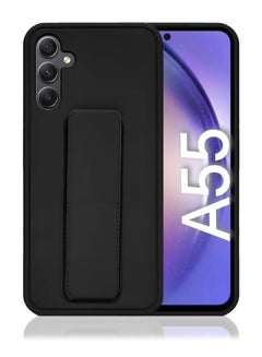 Buy Case Cover For Samsung Galaxy A55 With Magnetic Hand Grip 3 in 1 Black in Saudi Arabia