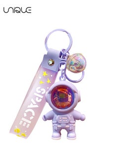 Buy Astronaut Keychain Space Keychains with Cartoon Sunset Atmosphere Light Cute Kawaii Anime Cool Keychains for Backpacks Cool and Shiny for Couples Students White - Collar Workers Purple in UAE