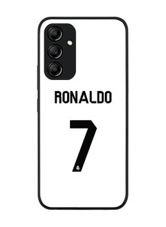 اشتري Rugged Black edge case for Samsung Galaxy A34 5G Slim fit Soft Case Flexible Rubber Edges Anti Drop TPU Gel Thin Cover - Ronaldo Real Jersey في الامارات