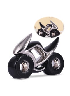 اشتري Motorcycle Sculpture, Modern Home Decor Artwork, Vintage Office Desktop Decor, Birthday Present for Men, Friends, Dad, Son (A-Black Silver) في السعودية