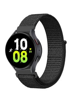 اشتري Strap Nylon Loop 20MM For Samsung Gear Sport/Watch 4/Watch 5 /Watch 5 Pro /S2 classic/active 2 40mm 44mm/Amazfit GTS 3/ GTS 4 4 Mini/Bip 3 Pro/GTS 2 mini/GTS 2e/Bip U_Black في مصر