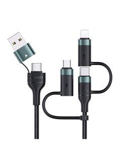 Buy USAMS high quality 5 in 1 pd 60w laptop type c to type c cable braided fast charging lighting usb data cable for phone tablet in UAE