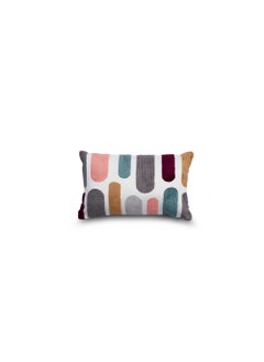 Buy Retro Filled Cushion 30x50cm - Grey in UAE