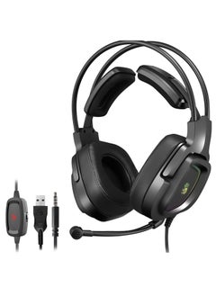 Buy G575P Gaming Headset  – RGB Stereo Sound – Flying Wing Design – Noise Cancelling Microphone – 3.5mm + USB Cable with in-line Control for  PS 4/5, Switch, Mobile, PC in Egypt