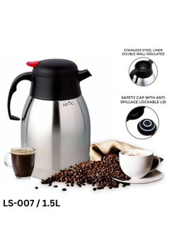 Buy ARTC Stainless Steel Insulated Hot And Cold Vacuum Flask And Unbreakable Thermos Silver in UAE