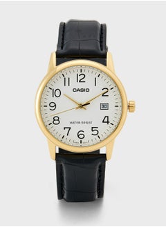 Buy Classic Leather Strap Analog Watch in UAE