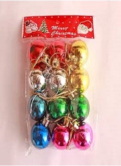 Buy 12pcs Balls Over The Christmas Tree Ornaments 3CM Decorative Round Balls, Christmas Ornaments, Christmas Decor, Xmas Decor, Christmas Tree Ornament Decor multicolor in Egypt