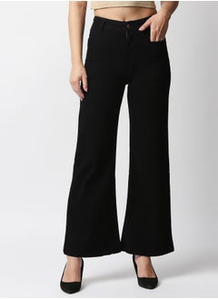 Buy Wide Leg High Rise Stretchable Jeans in Saudi Arabia