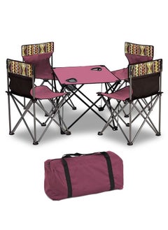 Buy Foldable Camping Table and Chair Set with Storage Bag Perfect for Outdoor in Saudi Arabia