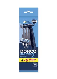 اشتري Dorco Pace2 Men Disposable Razor 5+5 في الامارات