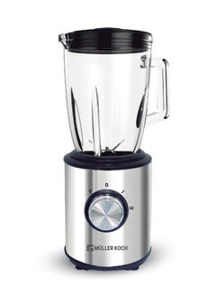 Buy 600W Electric Blender with 1.5L Glass Jar, Stainless Steel housing, 2-speed control, easy cleaning, easy detachable parts, and Ice Crushing in UAE