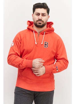 اشتري Men Sportswear Fit Long Training Baseball Hoodies, Red في السعودية