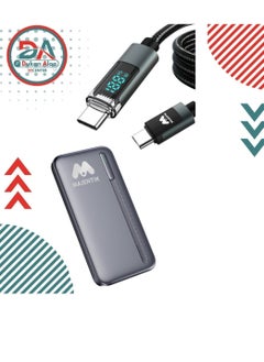 Buy Majentik Power Bank MJ-04 Wireless 10000 MAh+Cable CL-002 Led Type-C To Type-C in Egypt