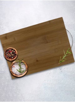 Buy Bamboo Cutting Board 26x36x0.5 Cm Light Brown in UAE