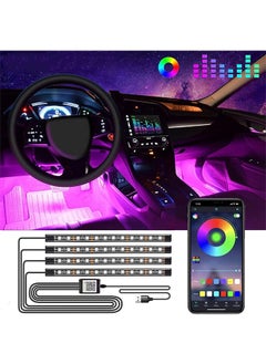 Buy LED Lights for Car, Car Strip Lights Car Accessories, Ultra Bright Music Sync, Smart App Control Multicolor, Sound Actived Under Dash USB Port LED Car Lights for Car,Truck, SUV, Jeep. in UAE