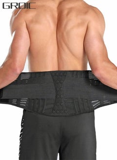 Buy Back Support for Lower Back Pain, Back Support Belt for Men and Women, Breathable Lower Back Support with Lumbar Pad, Lumbar Disc Relief for Lower Back Pain, Sciatica（L） in UAE