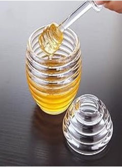 Buy Unbreakable Acrylic Honey Bowl Set for Home Kitchen, Crystal Clear Containers with Spray Spoon, Elegant and Convenient Service in Egypt