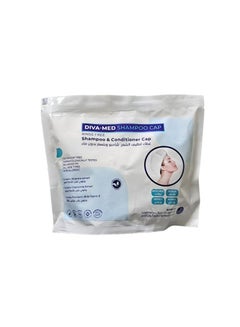 Buy Diva-Med Shampoo Cap (Water Leave-In Shampoo Caps - Waterless Shampoo & Conditioner - Wash Caps for Dry Hair for Seniors or Bedding - Contains Aloe Vera, Vitamin E & Provitamin B5) in Saudi Arabia