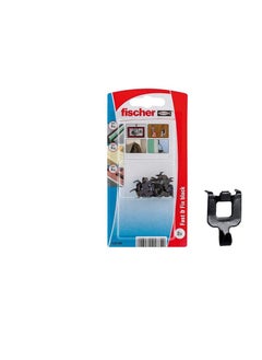 Buy Fischer Fast & Fix Wall Hooks Black 10Pcs K NV in UAE