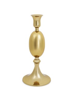 Buy Plat Candle Holder, Gold - 12.5x28 cm in UAE