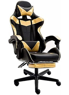 Buy Gaming Chair Durable Leather Seat 360° Gaming Chair with Footrest Adjustable Swivel Task Chair with Headrest in UAE