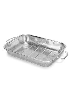 اشتري Rectangle Colander 36x21.5cm, Stainless Steel Mesh في الامارات