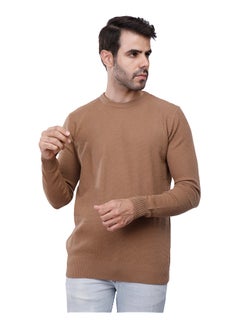 Buy Coup Regular Fit Basic Pullover For Men Color Beige in Egypt