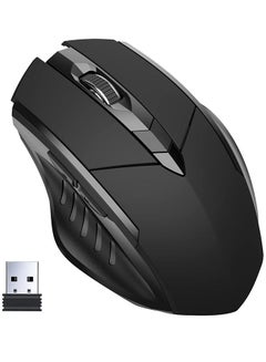 Buy Wireless Mouse,Computer Mice,Rechargeable Silent Wireless Mouse 2.4G Ergonomic PC Mouse For Laptop PC Computer Tablets, 6 Buttons, 1600DPI 3 Adjustment Levels in Saudi Arabia