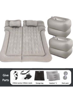 Buy Inflatable Mattress Air Bed With 2 Storage Piers for Car Travel and Camping 181K Grey in Saudi Arabia