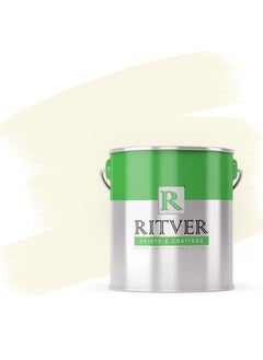 Buy RITVER Premium water-based Wall Paint Emulsion 3.6 Liter, Cream, odorless, drip & splash resistant, Indoor & Outdoor, high opacity, RP-106 in UAE