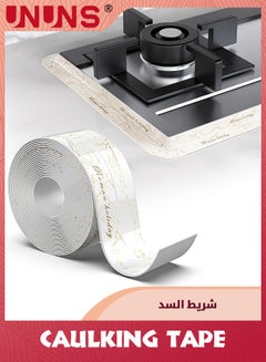 اشتري Caulking Tape,Self Adhesive Caulk Tape For Toilet,Waterproof Caulk Strip Sealing Strips Tape For Bathroom Bathtub Kitchen Shower Sealer,38mmx3.2m في السعودية