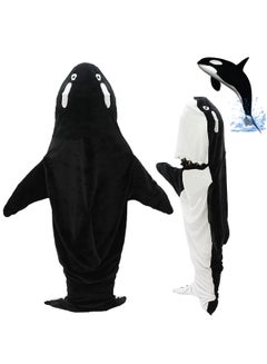 Buy Wearable Whales Blanket, Wearable Shark Blanket Hoodie, Whale Blanket for Adult Kids, Super Soft Cozy Flannel Wearable Blanket Hoodie, for Girls Interesting Blanket Gifts, L in Saudi Arabia