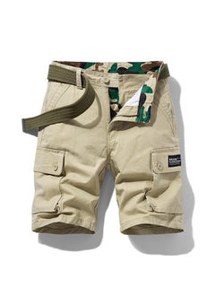 اشتري Mens Summer Cargo Shorts Stylish Japanese Trend Khaki في الامارات