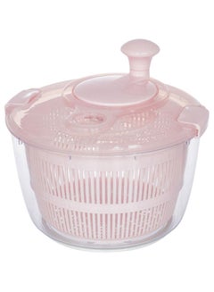 Buy Salad Spinner Large Lettuce Dryer Spinner Quick Dry Design BPA Free, Fruit Dehydrator with Bowl, Non-Slip Mat and Safety Lid Lock (Pink) in Saudi Arabia