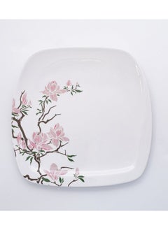 Buy Bright Designs Melamine Square Dinner Plate 
Set of 6 (L 26cm W 26cm) Cherry Blossom in Egypt