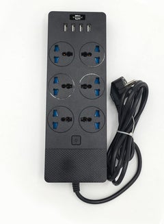 Buy Universal Power Strip with 6 AC Outlets and 4 USB Ports 110 - 240v 3000w Power Strip with EK Plug Electrical Outlet Extender for Travel Home Office Essentials in Saudi Arabia