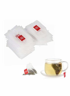 Buy Tea Filter Bags, 100Pcs Disposable Nylon Tea Infuser Bag Spice Filter Tea Strainer Bags With String, Empty Tea Bags for Loose Leaf Fruit Herbal Tea Bags, Spice Bags, Filter Bags (5.8*7.0cm) in UAE