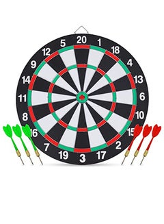 Buy Double Side Dartboard Family Game Set, Regulation Size High Quality Flocking Dart Board Of 17 Inch And 6 Steel Tip Darts, For Family And Friends, Enjoy Leisure Sport At Office Home Indoor Outdoor in Saudi Arabia