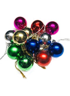 اشتري 12Pcs Small  Multi Ball Christmas Tree Decoration Ornaments في مصر