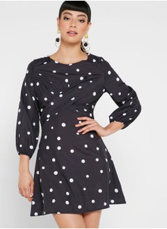 Buy Polka Dot Twist Dress in Saudi Arabia