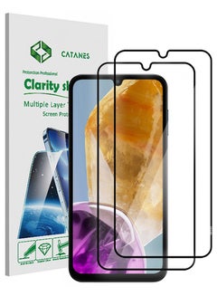 اشتري 2 Pack Samsung Galaxy M15 Screen Protector Full Coverage Screen Protector Clear Anti-Bubble Shield Tempered Glass Screen Protector في الامارات